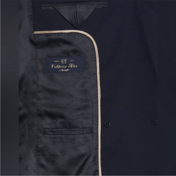 NWT! Banana Republic Navy Blue Siena Relaxed Italian Wool Blazer - Multiple💛 - Picture 7 of 8